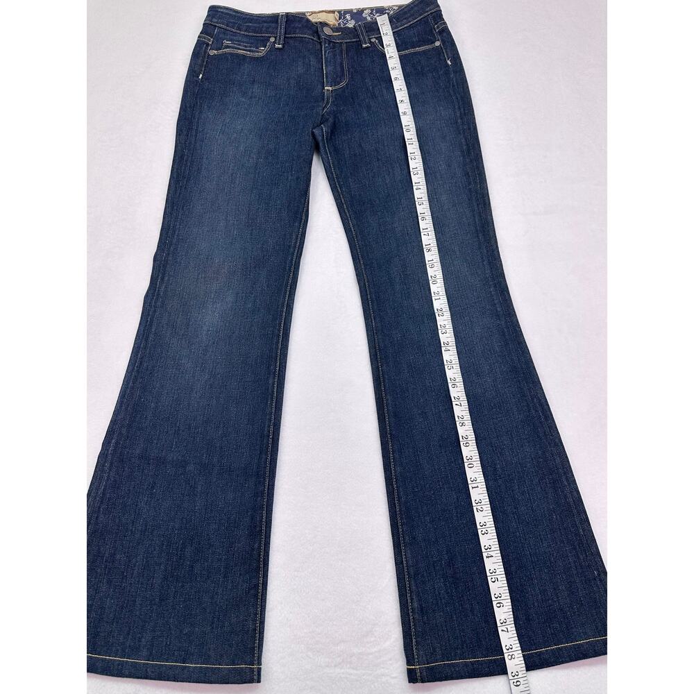 PAIGE Premium Lowrise Hollywood Hills Bootcut Jeans Dark Wash USA Made Size 29 - Picture 10 of 12